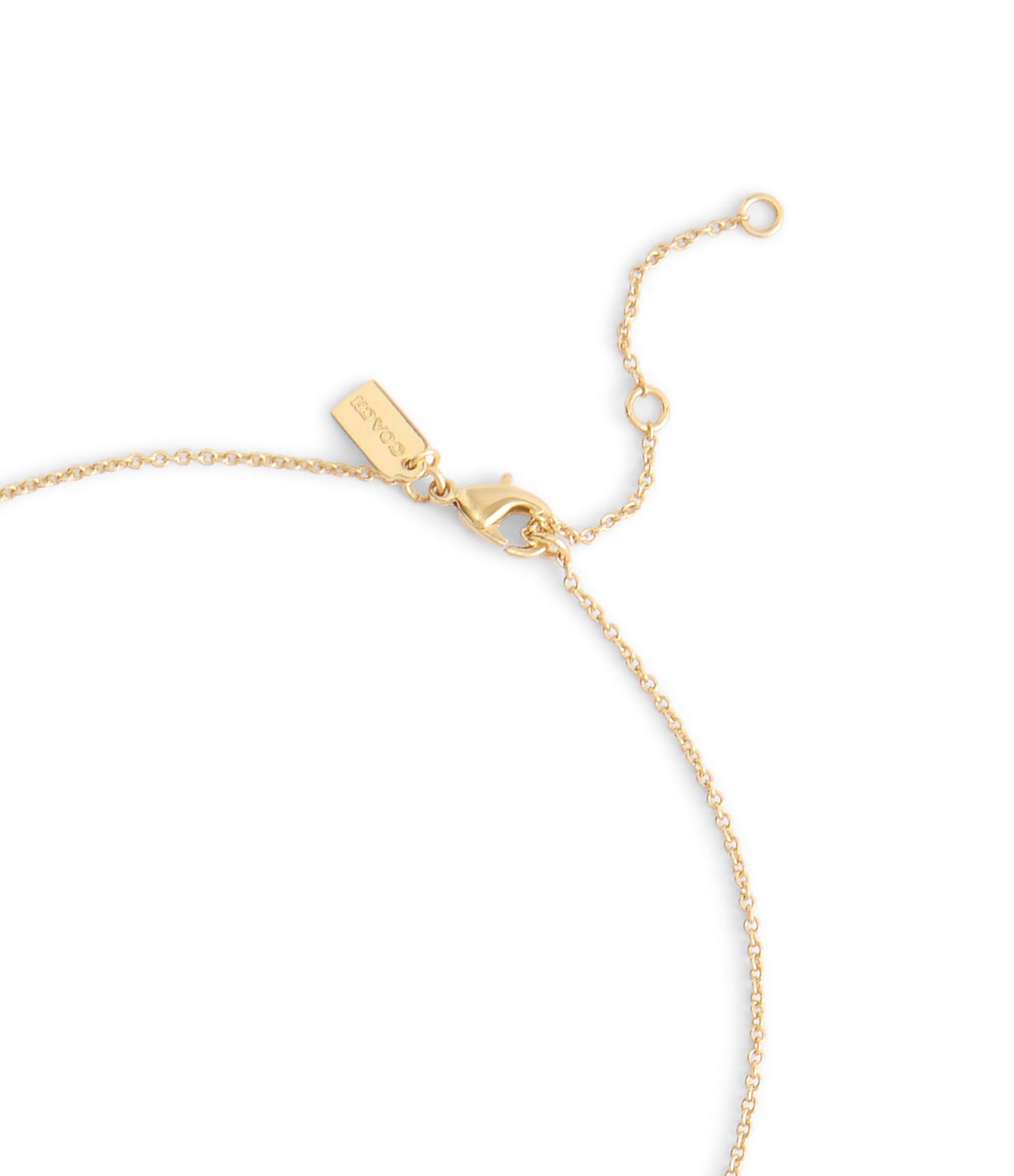 37530390GLD-Stone Necklace & Earrings Boxed Jewelry Set-Gold