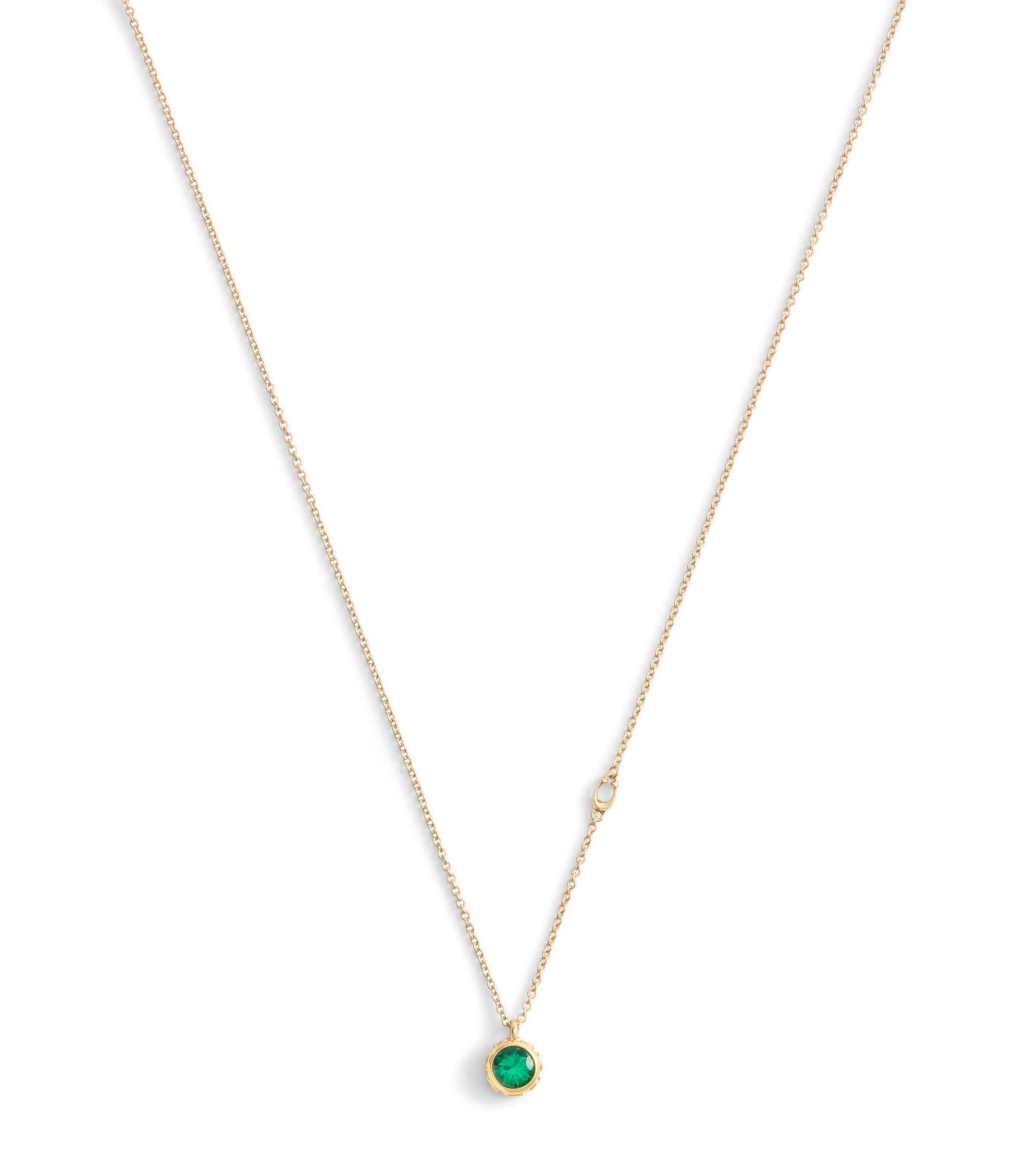 37530390GLD-Stone Necklace & Earrings Boxed Jewelry Set-Green