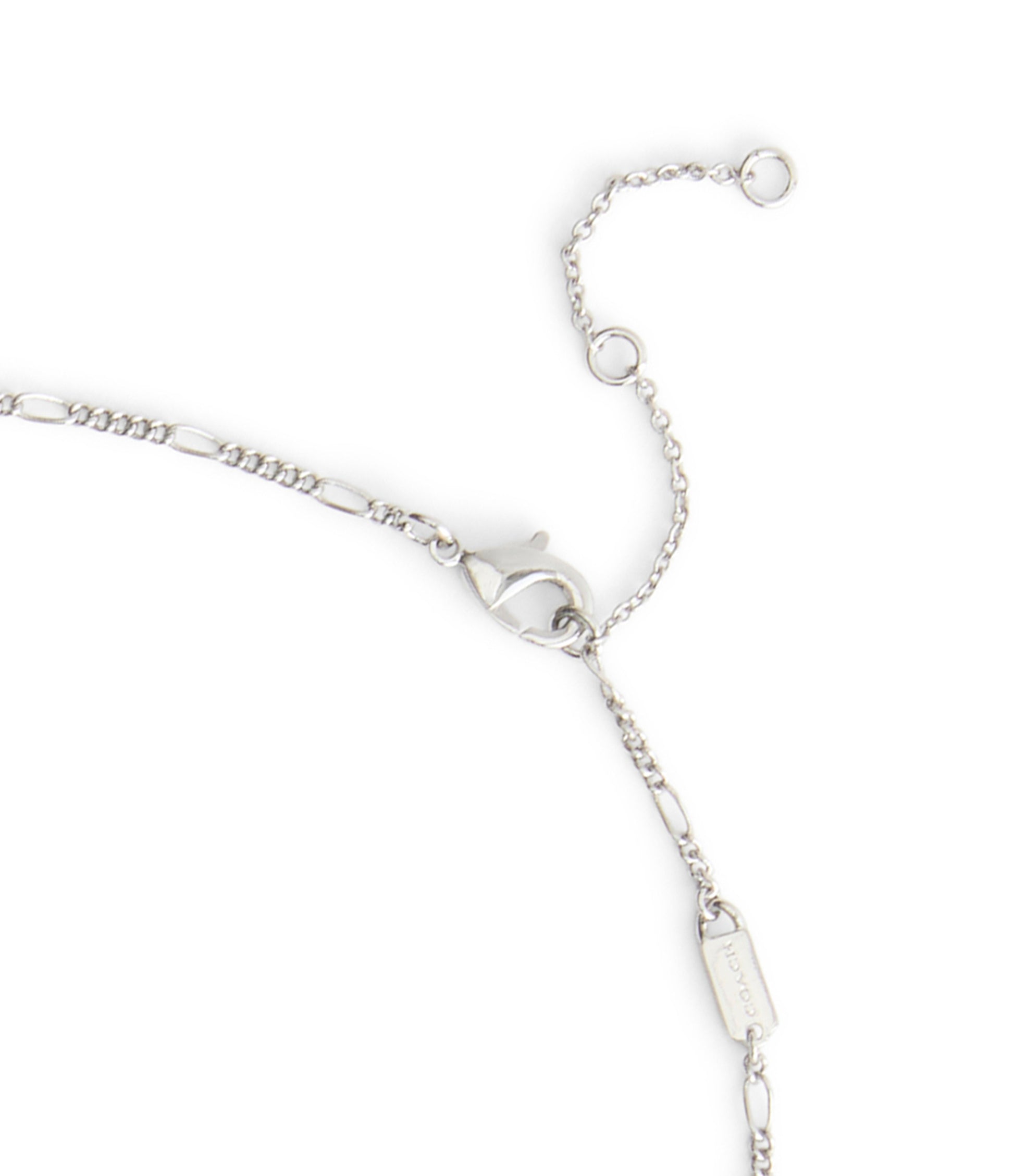 37541356TWO-Signature Signet Rondelle Pendant Necklace-Twotone- Rhod/Gld