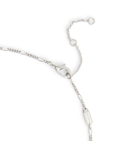 37541356TWO-Signature Signet Rondelle Pendant Necklace-Twotone- Rhod/Gld