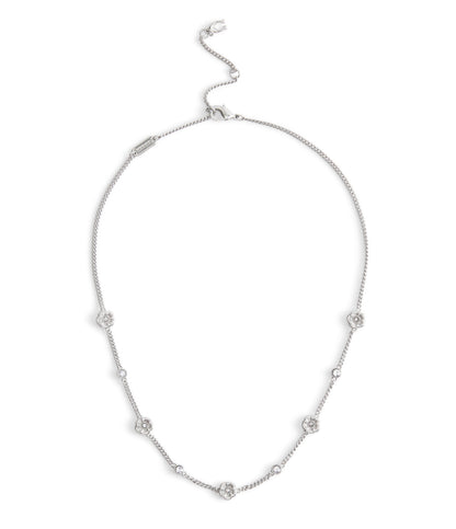 37541358RHO-Signature Tea Rose Strand Necklace-Rhodium