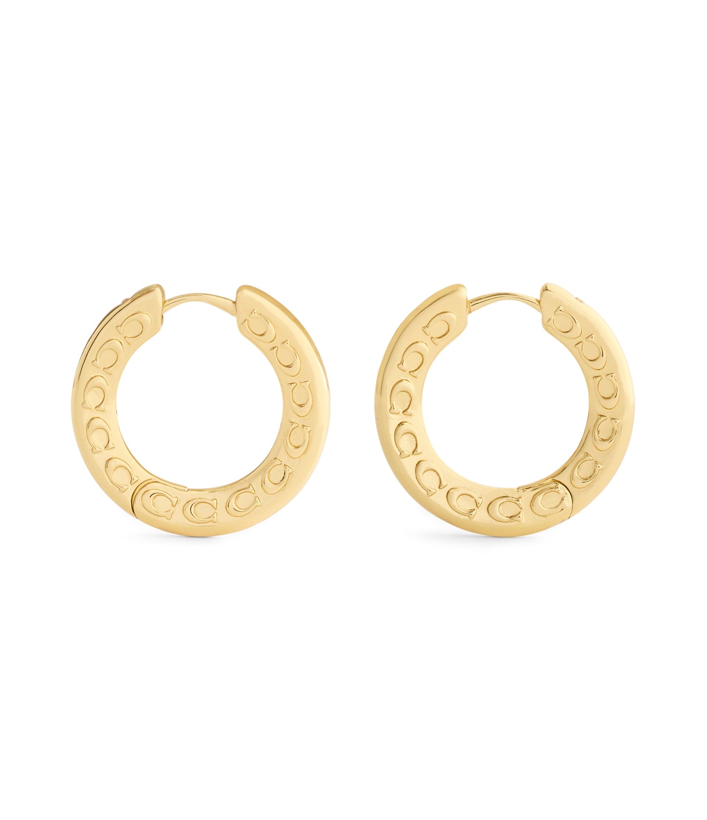 37541370GLD-Signature C Small Hoop Earrings-Gold