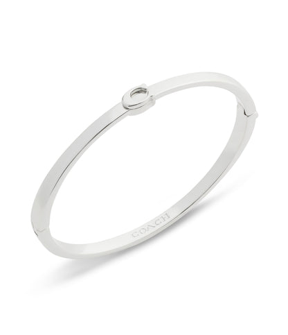 37546477RHO-Signature C Bangle Boxed Bracelet-Rhodium