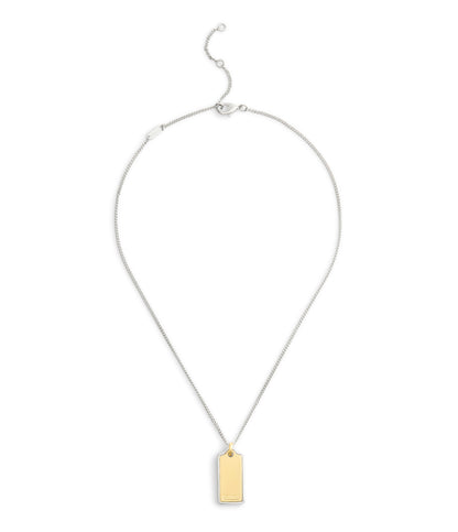 37546480TWO-Signature Hangtag Pendant Necklace-Twotone