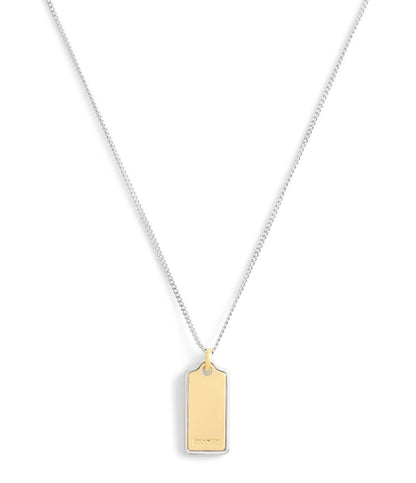 37546480TWO-Signature Hangtag Pendant Necklace-Twotone