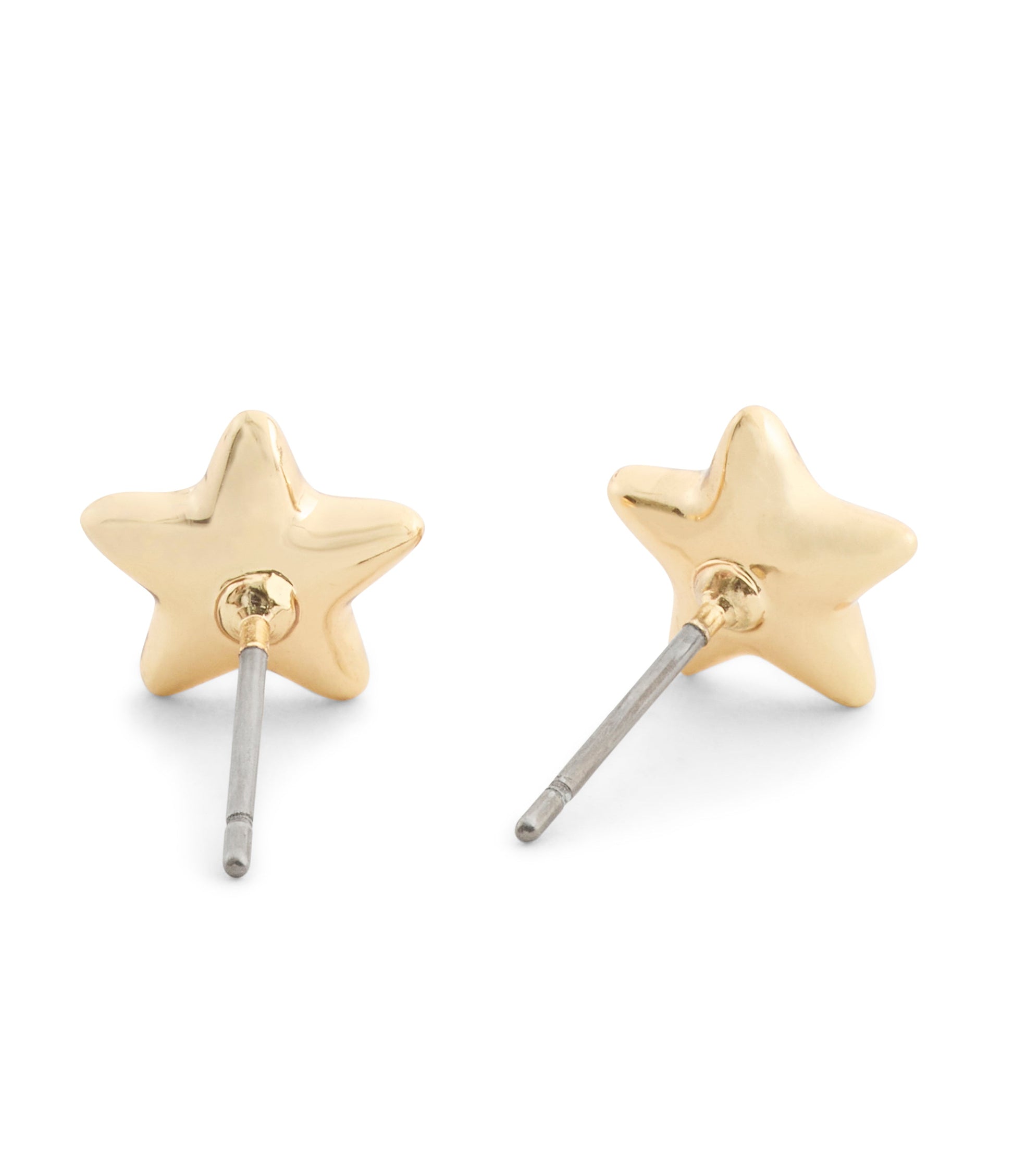 37546483GLD-Star Stud Earrings-Gold
