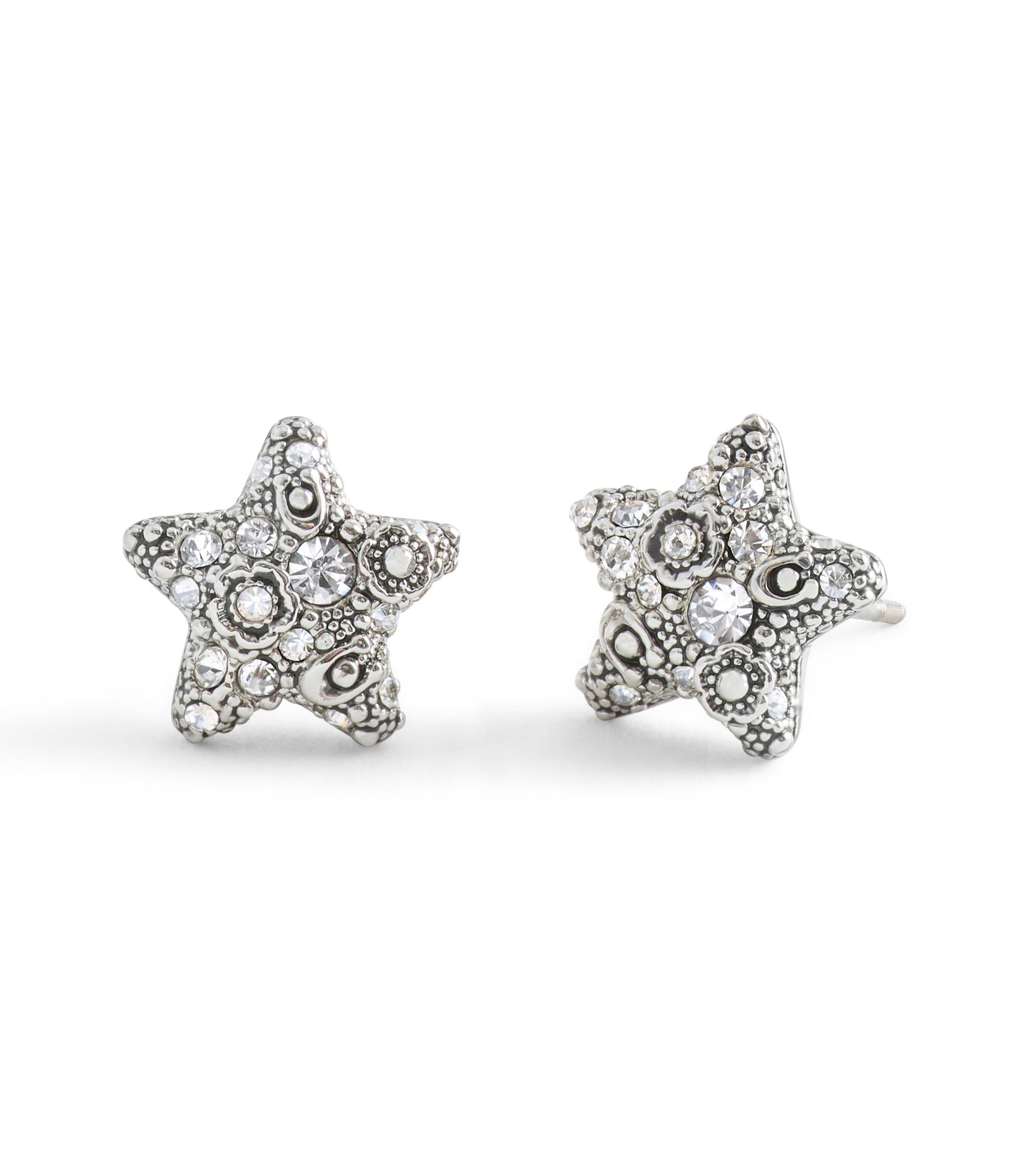 37546486RHO-Signature C Pavé Star Stud Boxed Earrings-Crystal