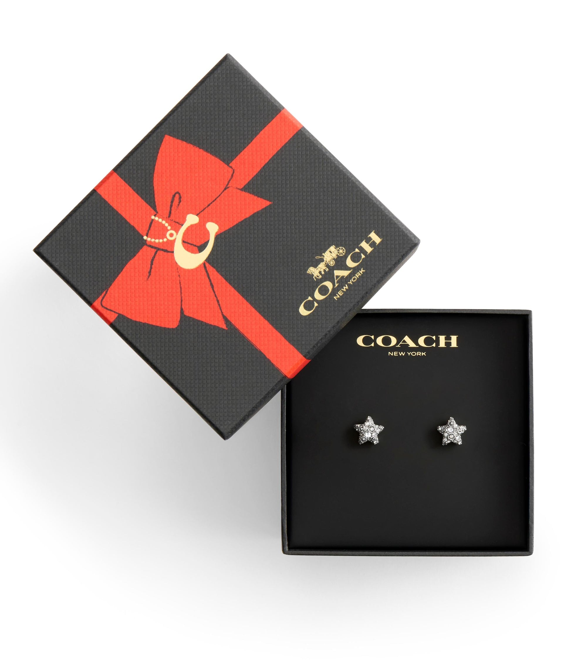 37546486RHO-Signature C Pavé Star Stud Boxed Earrings-Crystal