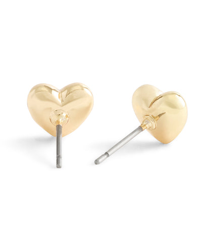 37546494GLD-Signature C Heart Stud Earrings-Gold