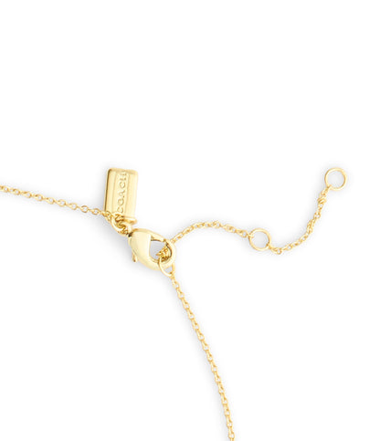 37551685GLD-Signature C Heart Pendant Necklace-White/Gold