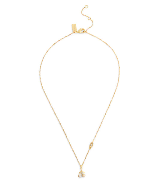 37557552GLD-Pavé Icons Cherry Pendant Necklace-Crystal