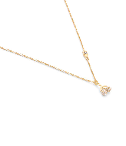 37557552GLD-Pavé Icons Cherry Pendant Necklace-Crystal