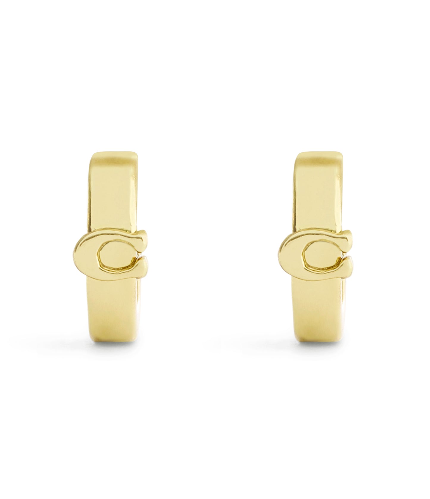 37560724GLD-Signature C Huggie Earrings-Gold
