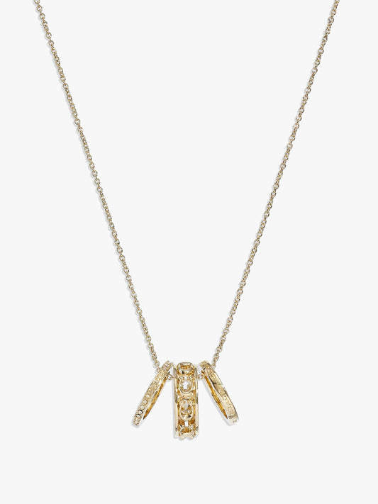 Signature Openwork Pendant Necklace-422694GLD-Gold