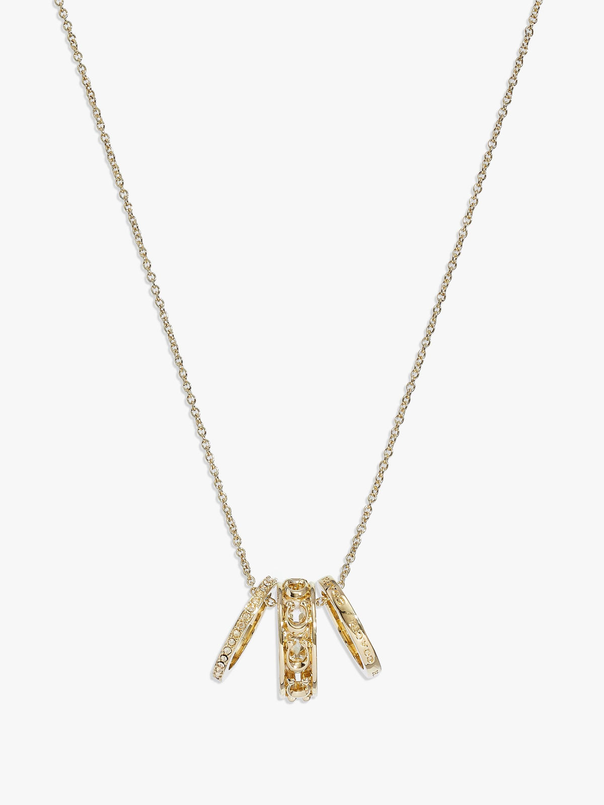 Signature Openwork Pendant Necklace-422694GLD-Gold
