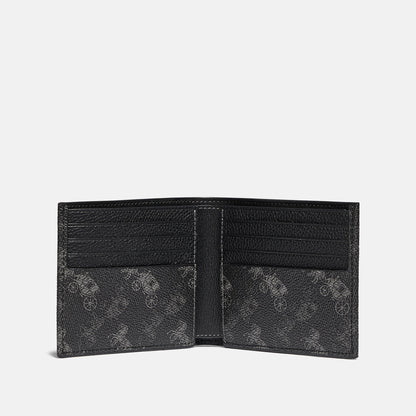Double Billfold Wallet With Horse And Carriage Print - COACH Saudi Arabia Official Site