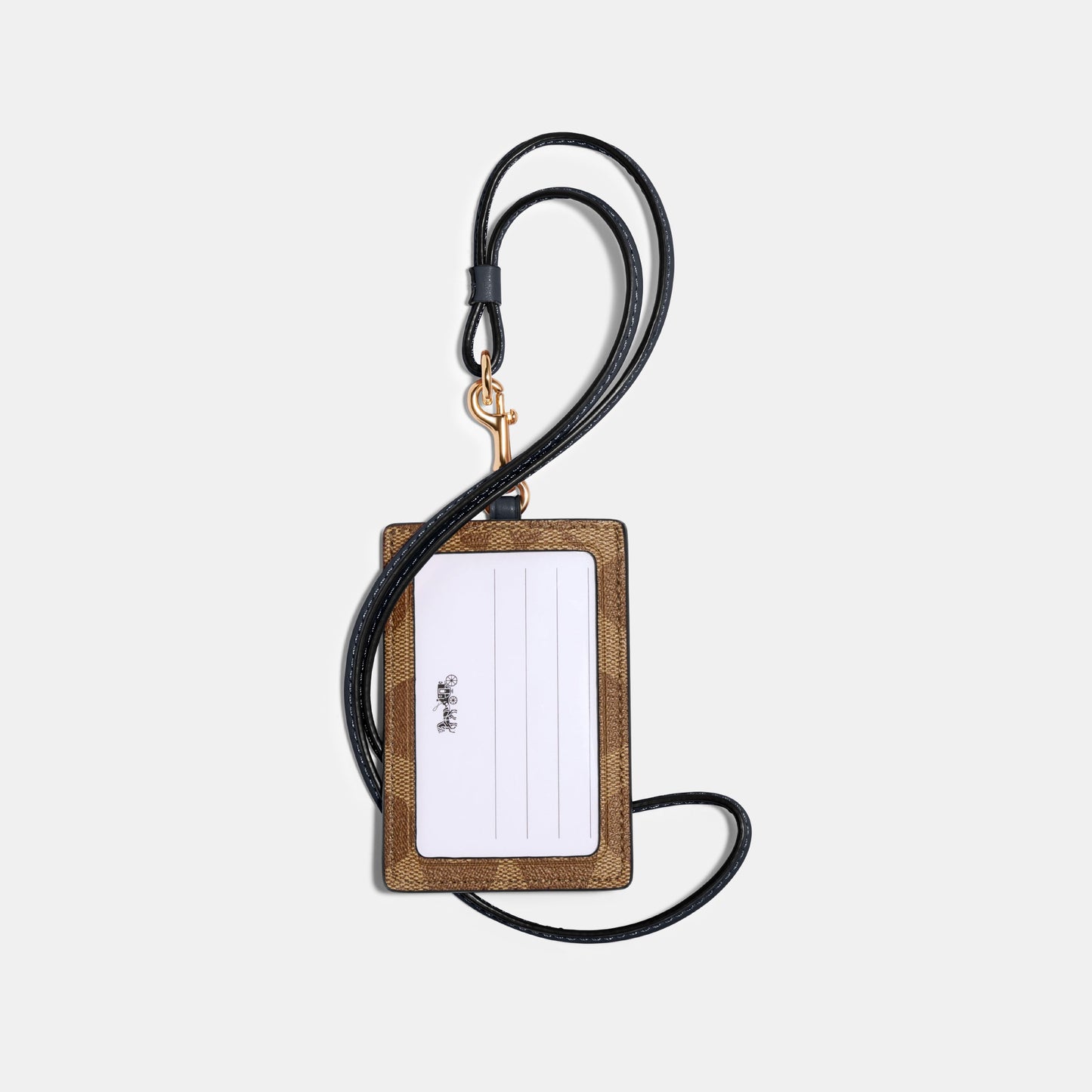 63274-Id Lanyard In Signature Canvas-Im/Khaki Midnight