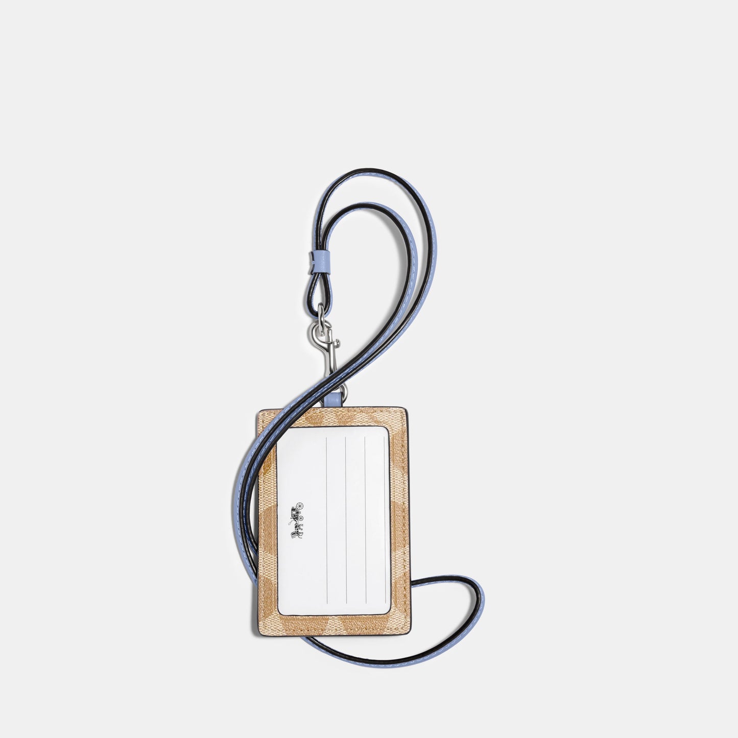 63274-Id Lanyard In Signature Canvas-Sv/Light Khaki Periwinkle