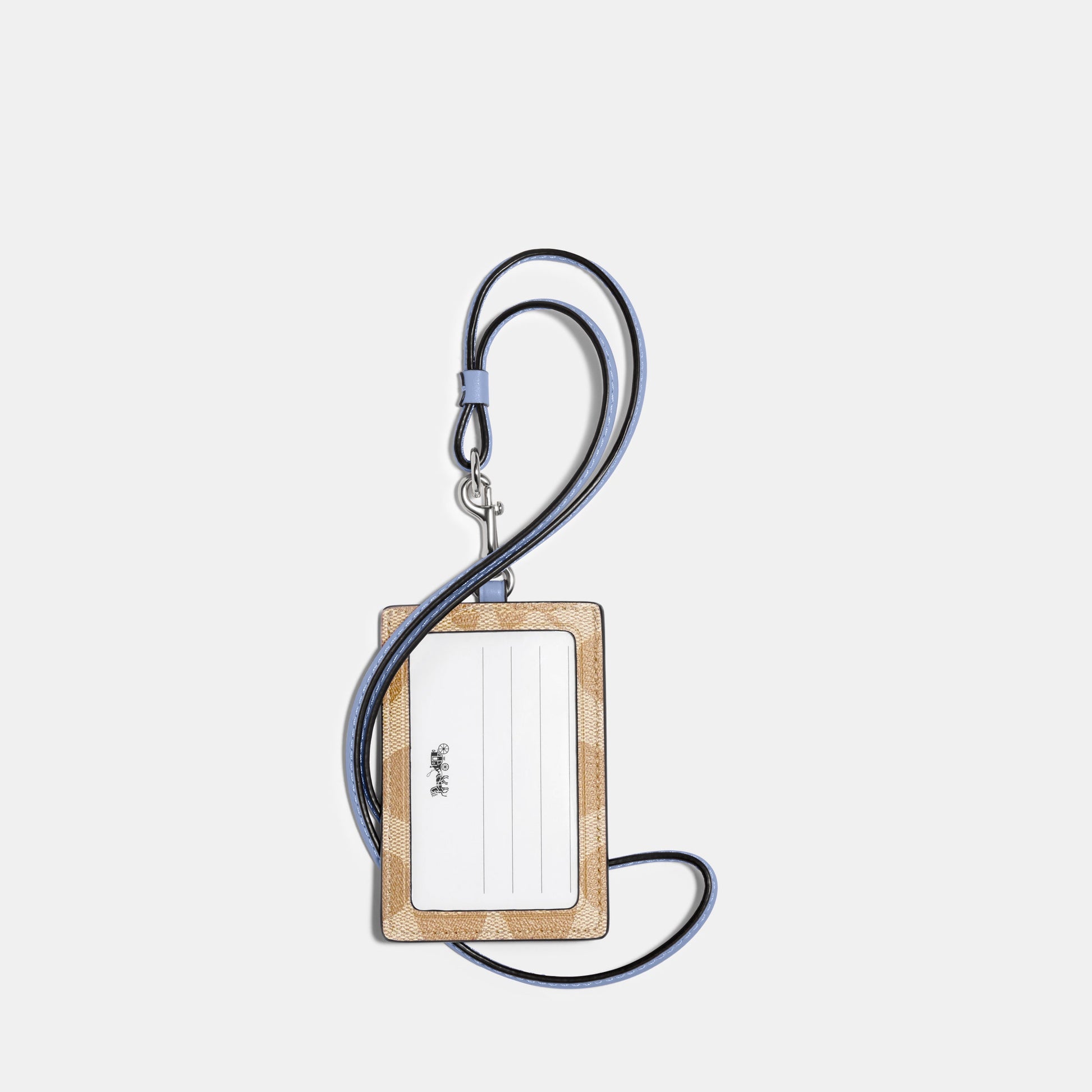 63274-Id Lanyard In Signature Canvas-Sv/Light Khaki Periwinkle