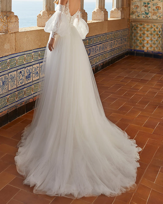 Rosa Clara Aire Beach Wedding 7F515