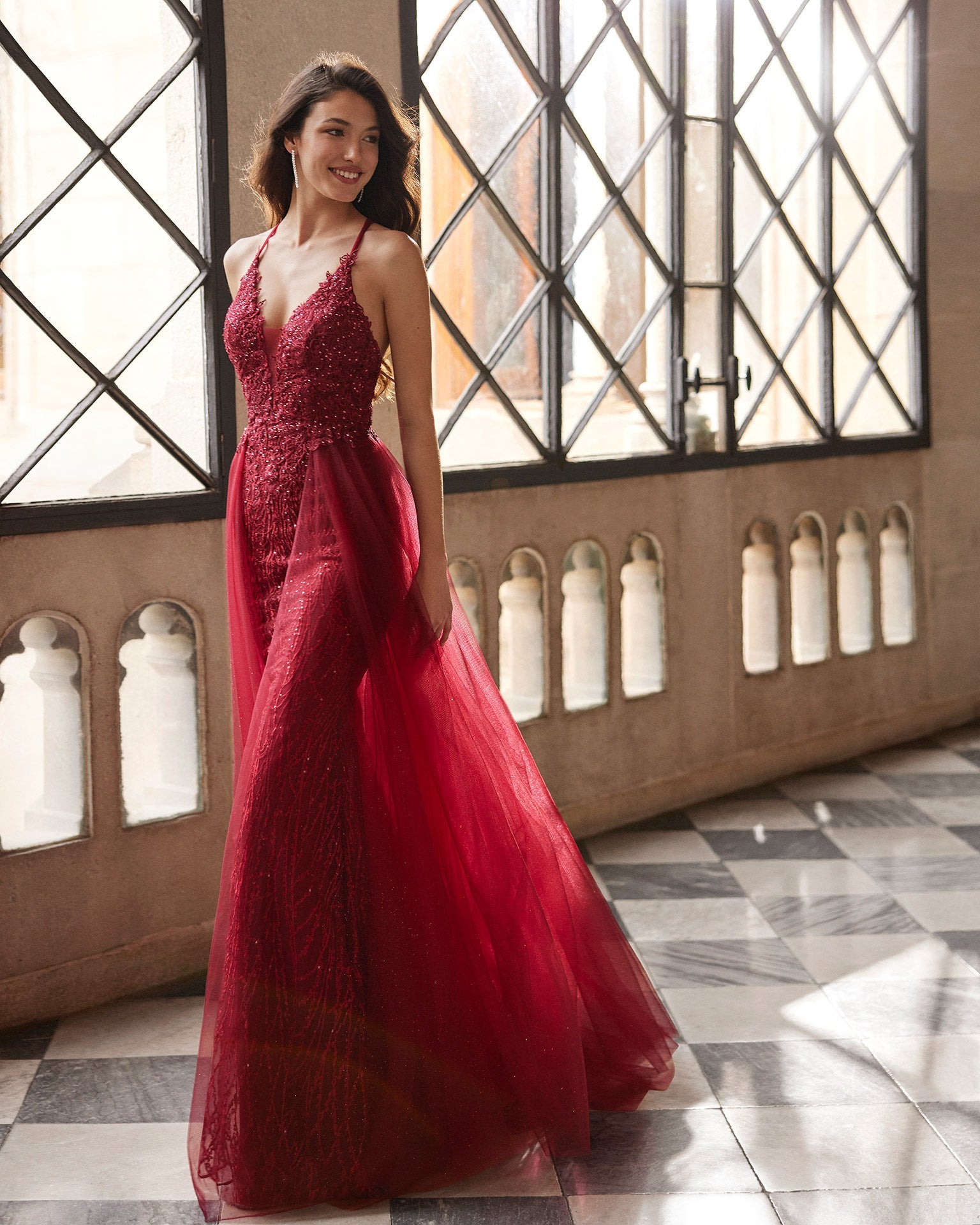 Burgundy Cocktail Dress