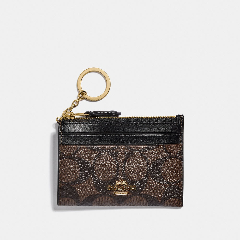 coach-88208-Signature Pvc Mini Id Skinny 2-IM/Brown Black