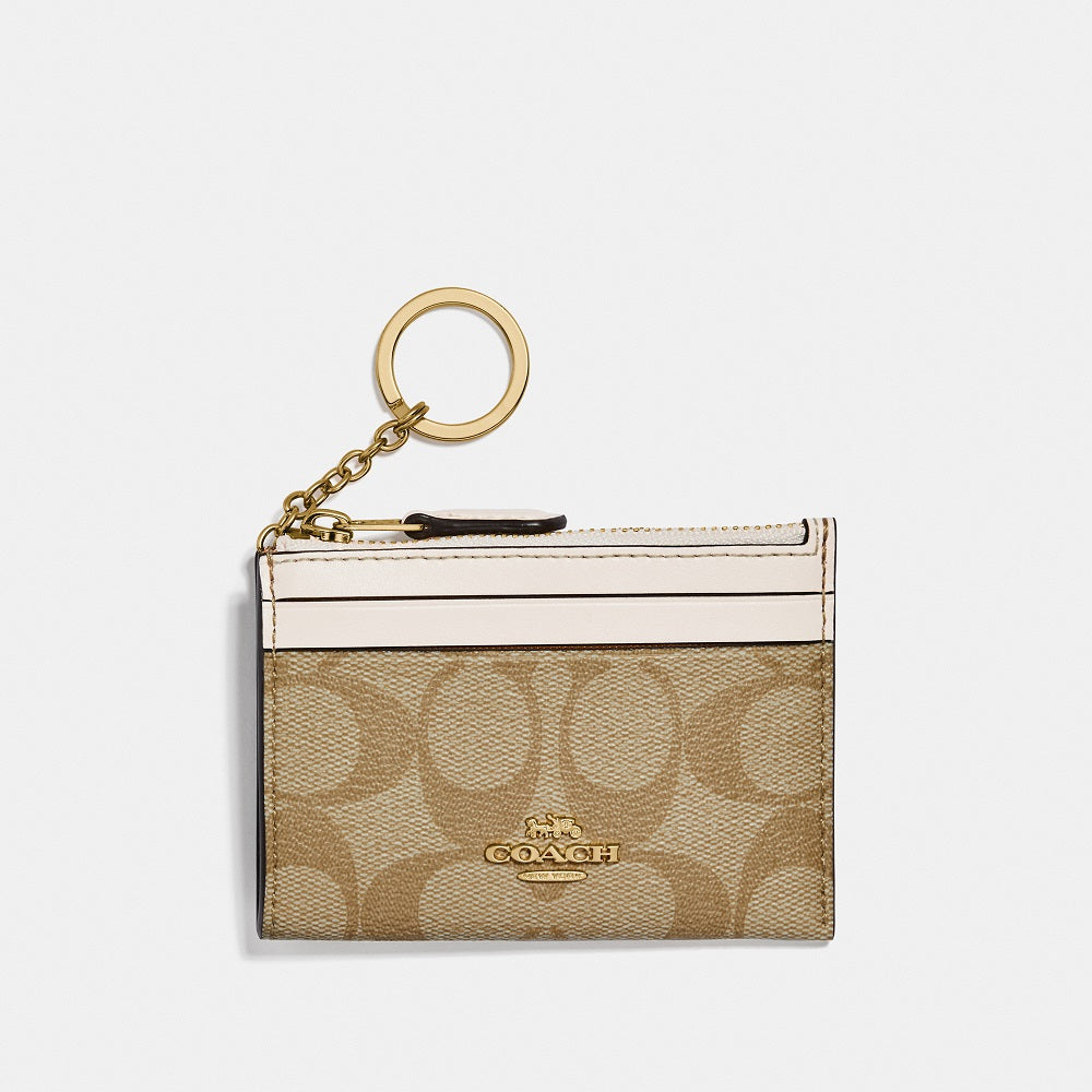 coach-88208-Signature Pvc Mini Id Skinny 2-IM/Light Khaki Chalk