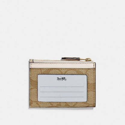88208-Mini Skinny Id Case In Signature Canvas-Im/Light Khaki Chalk