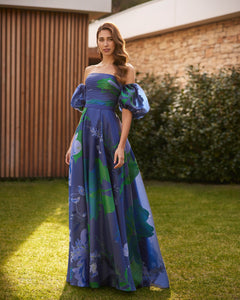 Print Flowers Navy Org