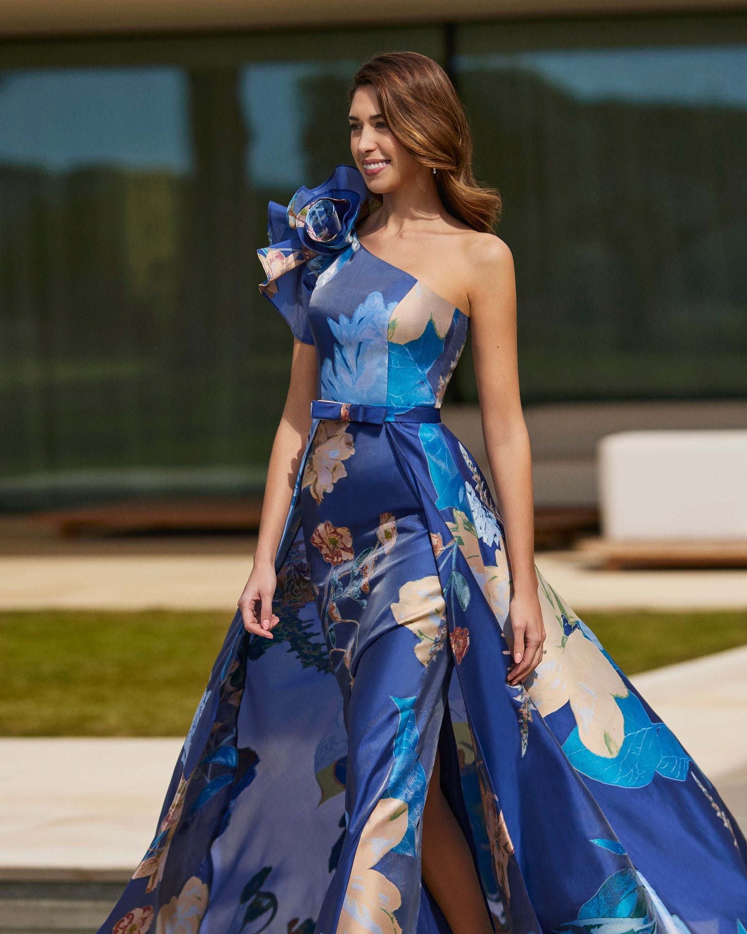 8J2G3-Rosa Clara Marfil Barcelona 8J2G3-Print Flow Blue/Orang Org