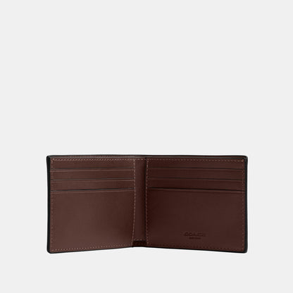 923-Slim Billfold Wallet in Signature Canvas-Maple