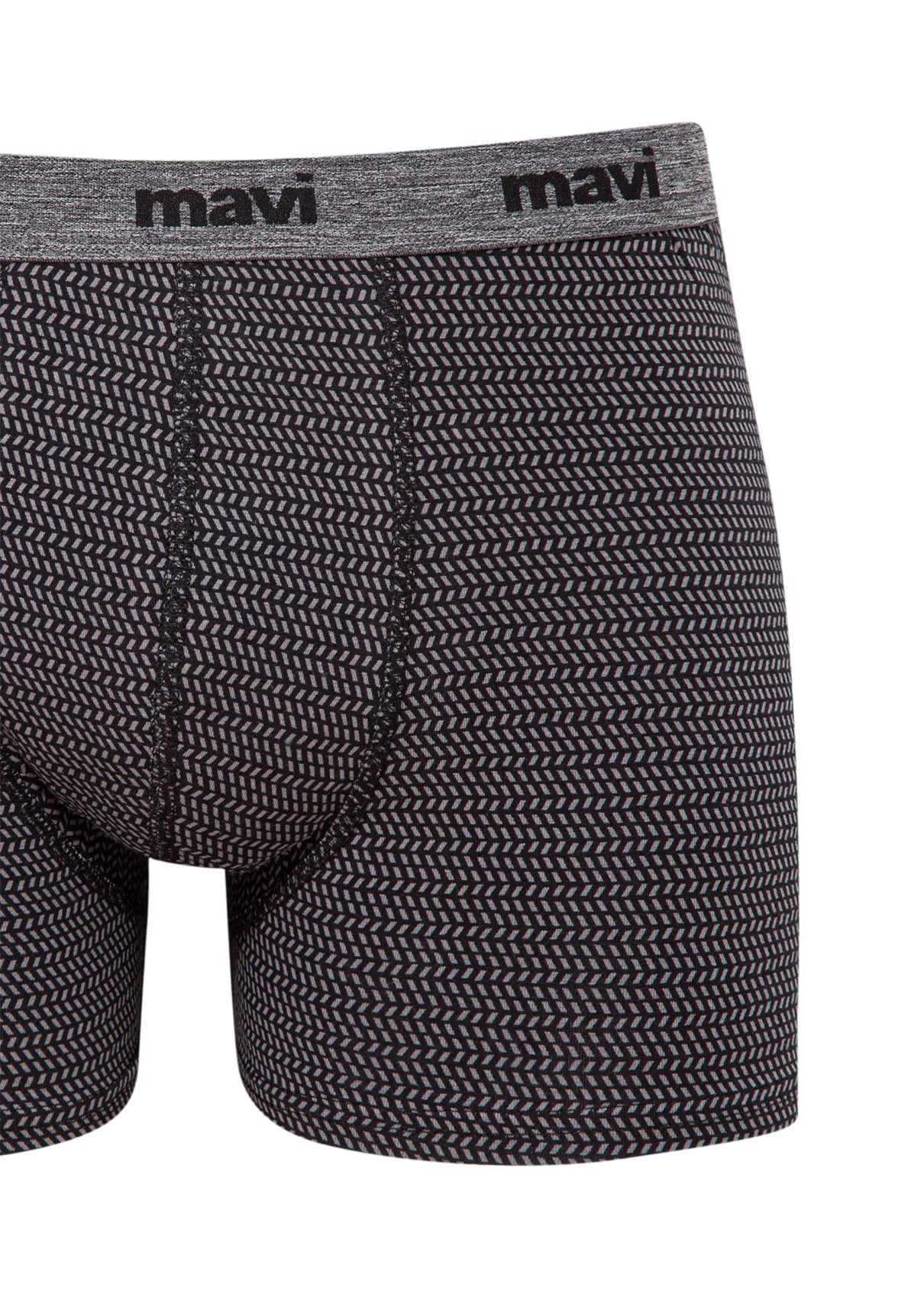 Geometrical Printed Anthracite Boxer