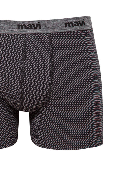 Geometrical Printed Anthracite Boxer