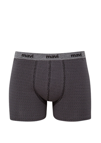 Geometrical Printed Anthracite Boxer