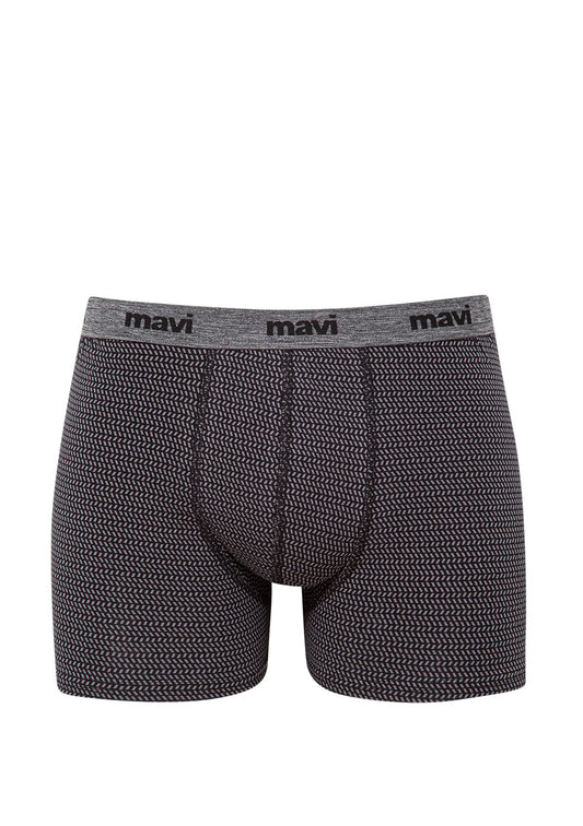 Geometrical Printed Anthracite Boxer
