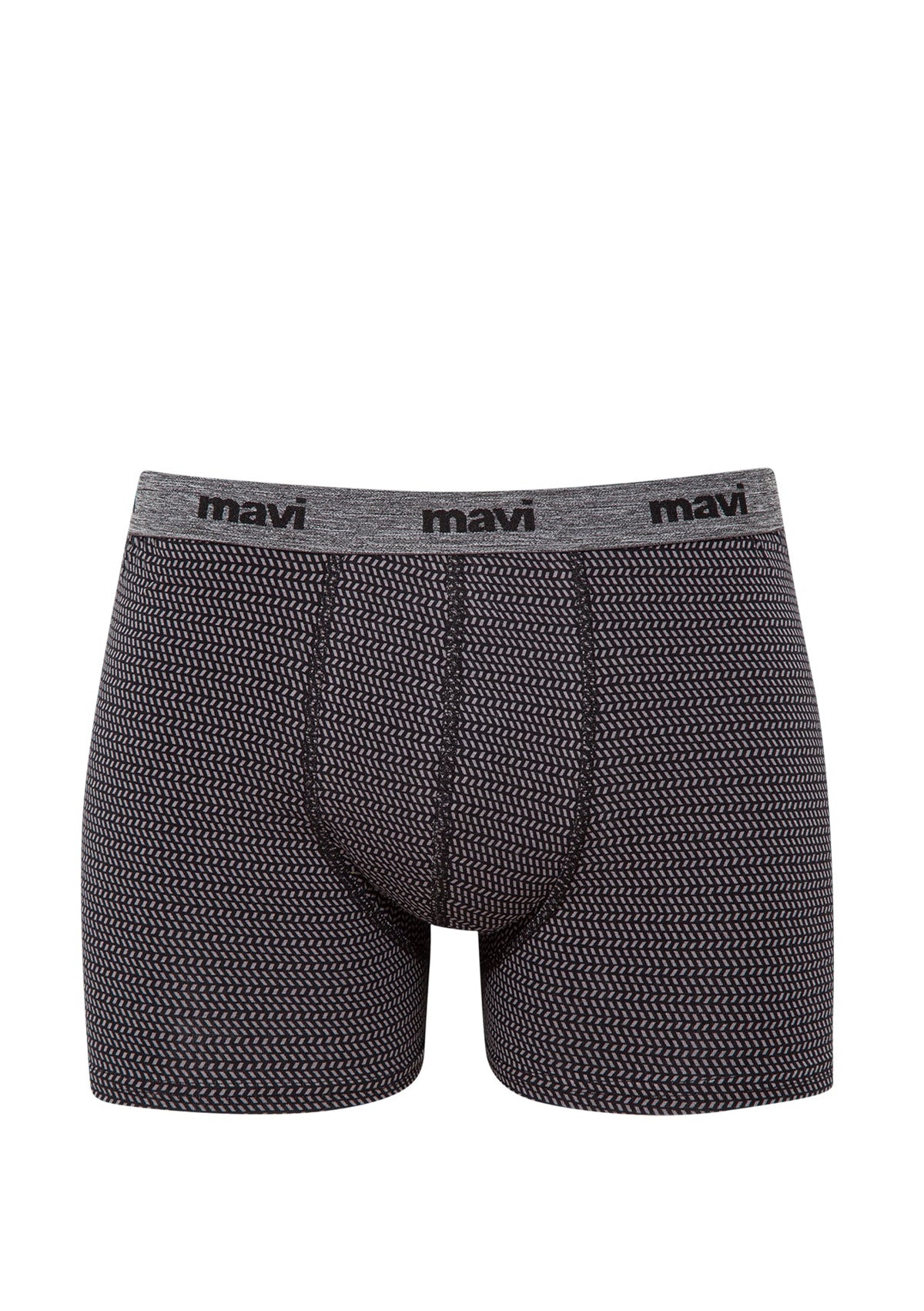 Geometrical Printed Anthracite Boxer