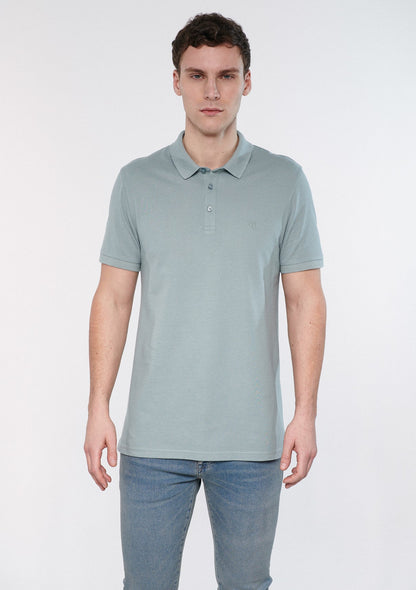 Blue Modal Polo T-Shirt