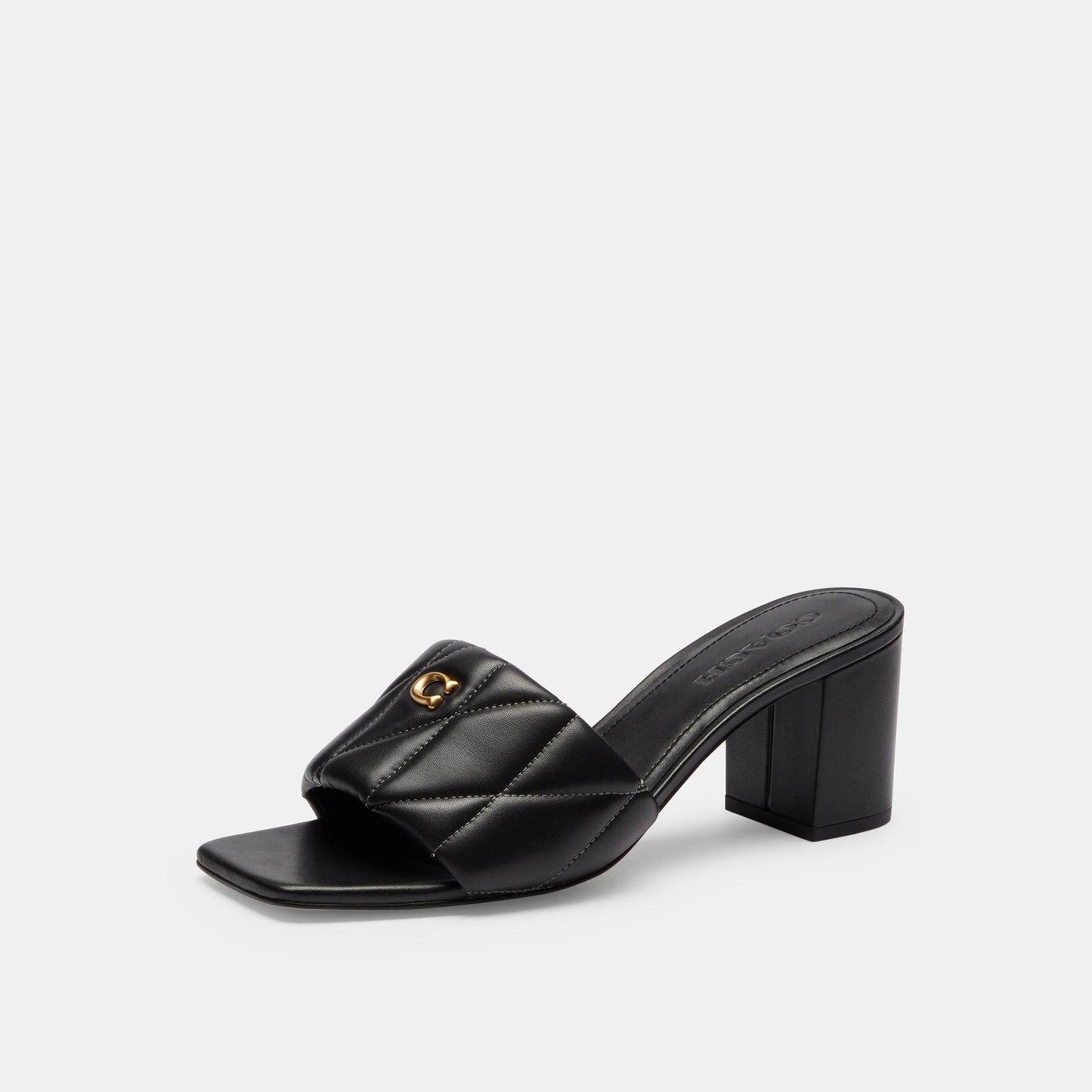 Holly Block Heel Sandal With Quilting