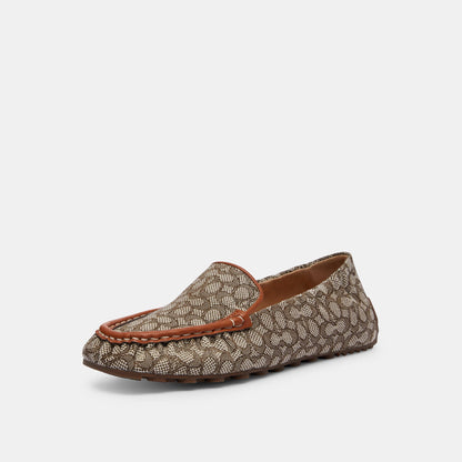 Ronnie Loafer In Signature Jacquard-CS009-Cocoa/Burnished Amber