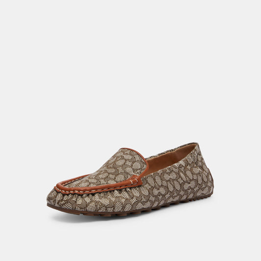 Ronnie Loafer In Signature Jacquard-CS009-Cocoa/Burnished Amber