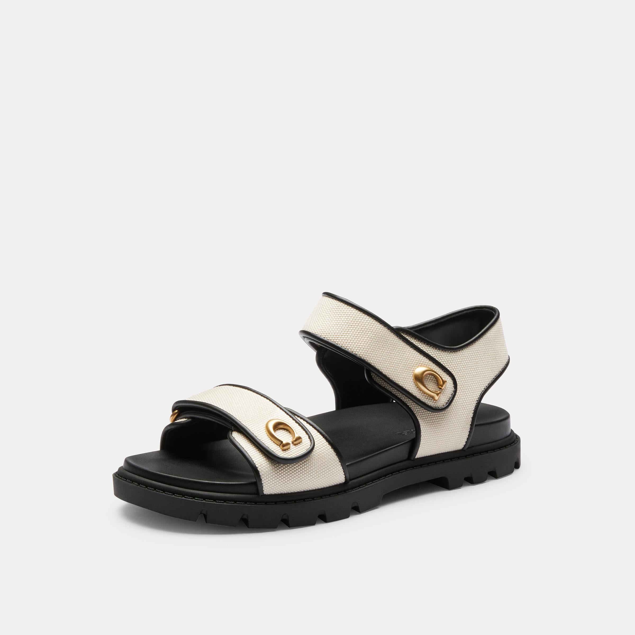 CS093-Brynn Sandal-Chalk/Black