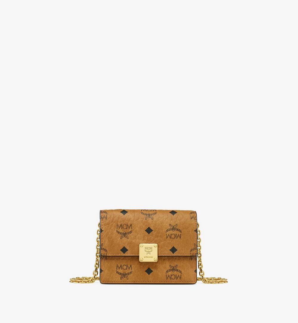 MYLFATA03CO001-AREN  VISETOS WALLET ON CHAIN, ONE SIZE|COGNAC