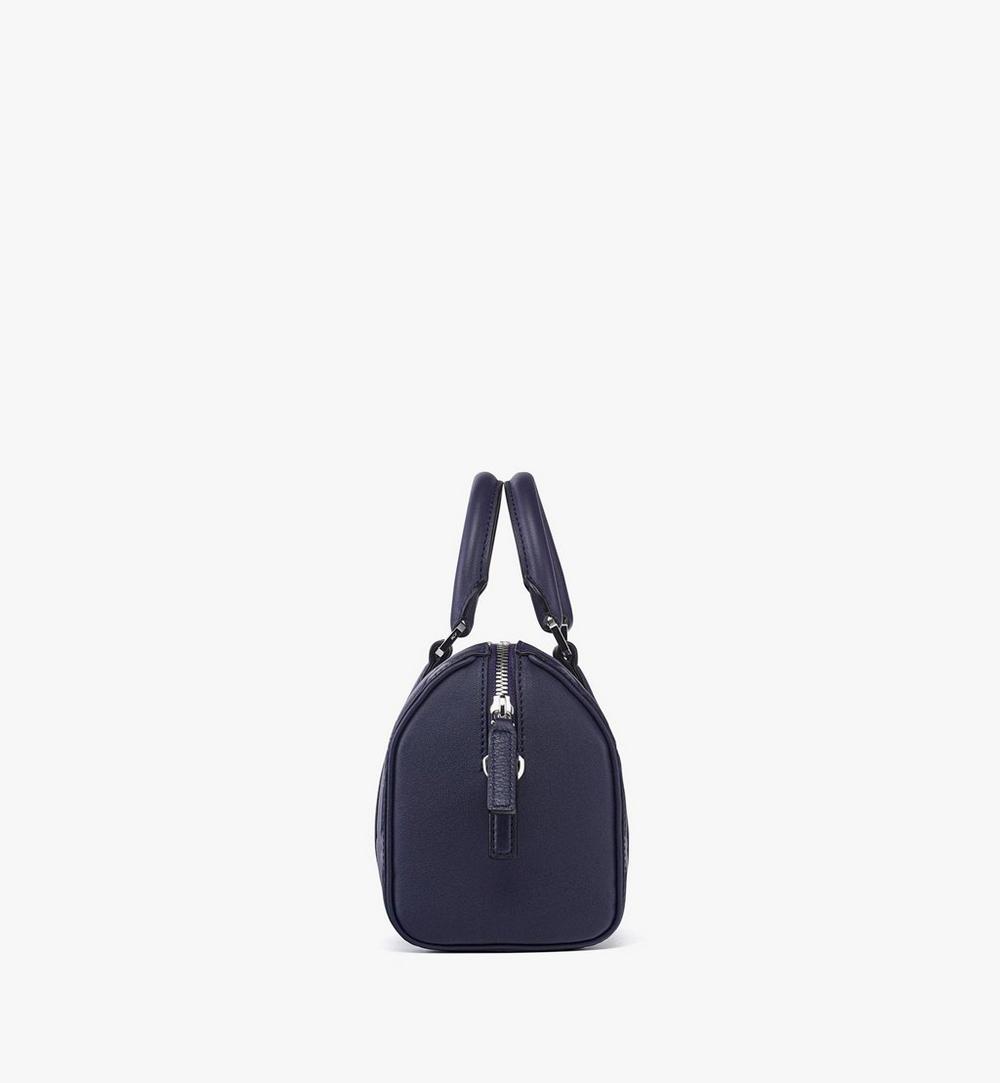 MMBFSTA01VC001-Aren Boston Bag in Maxi Monogram Leather|NAVY BLAZER