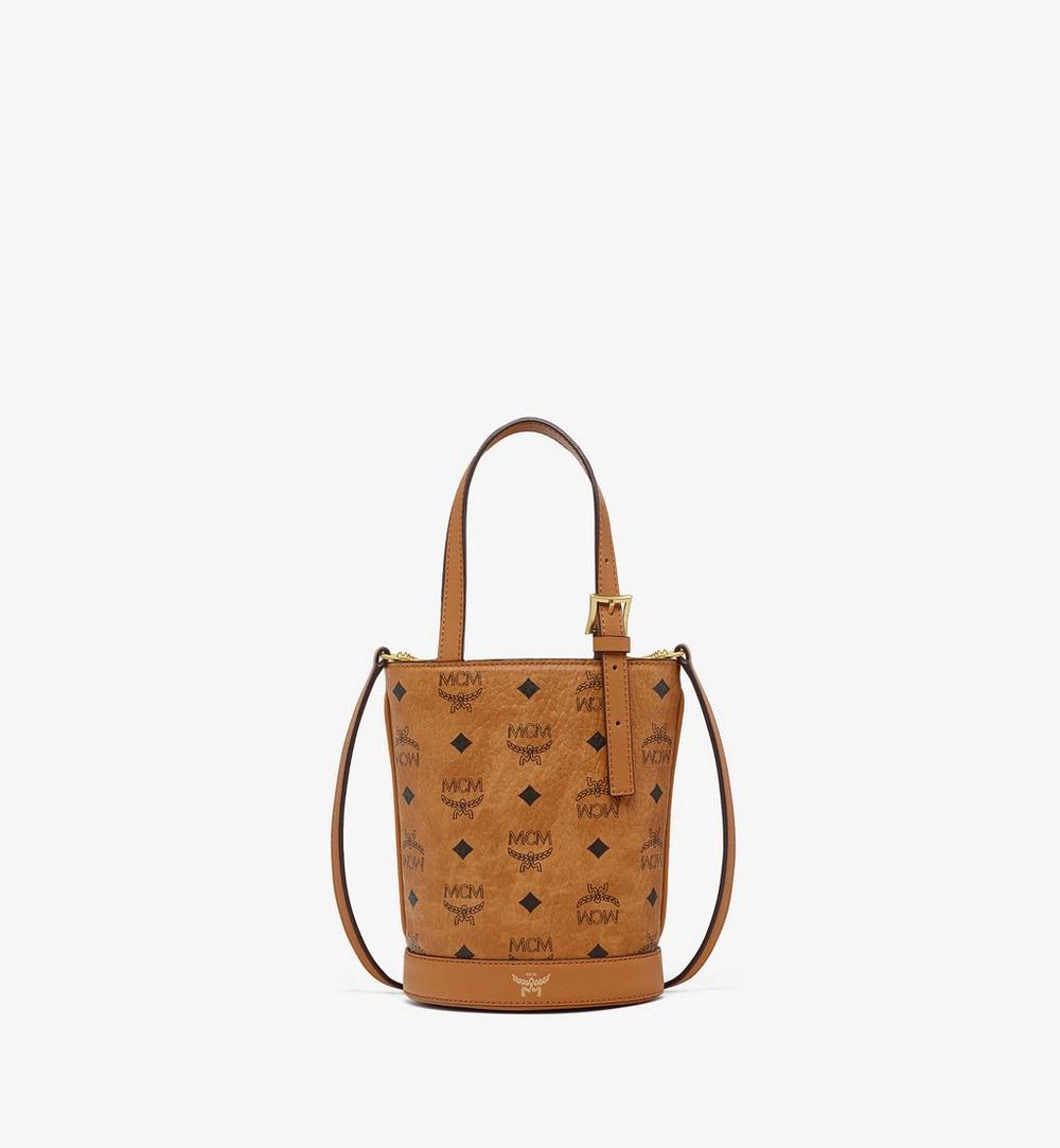 MWTEATA01CO001-Aren Bucket Tote in Visetos|COGNAC