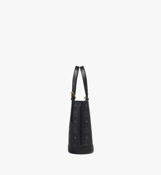MWTEATA01BK001-Aren Bucket Tote in Visetos|BLACK