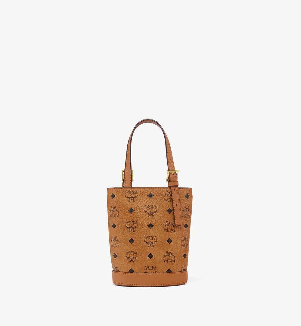 MWTEATA01CO001-Aren Bucket Tote in Visetos|COGNAC