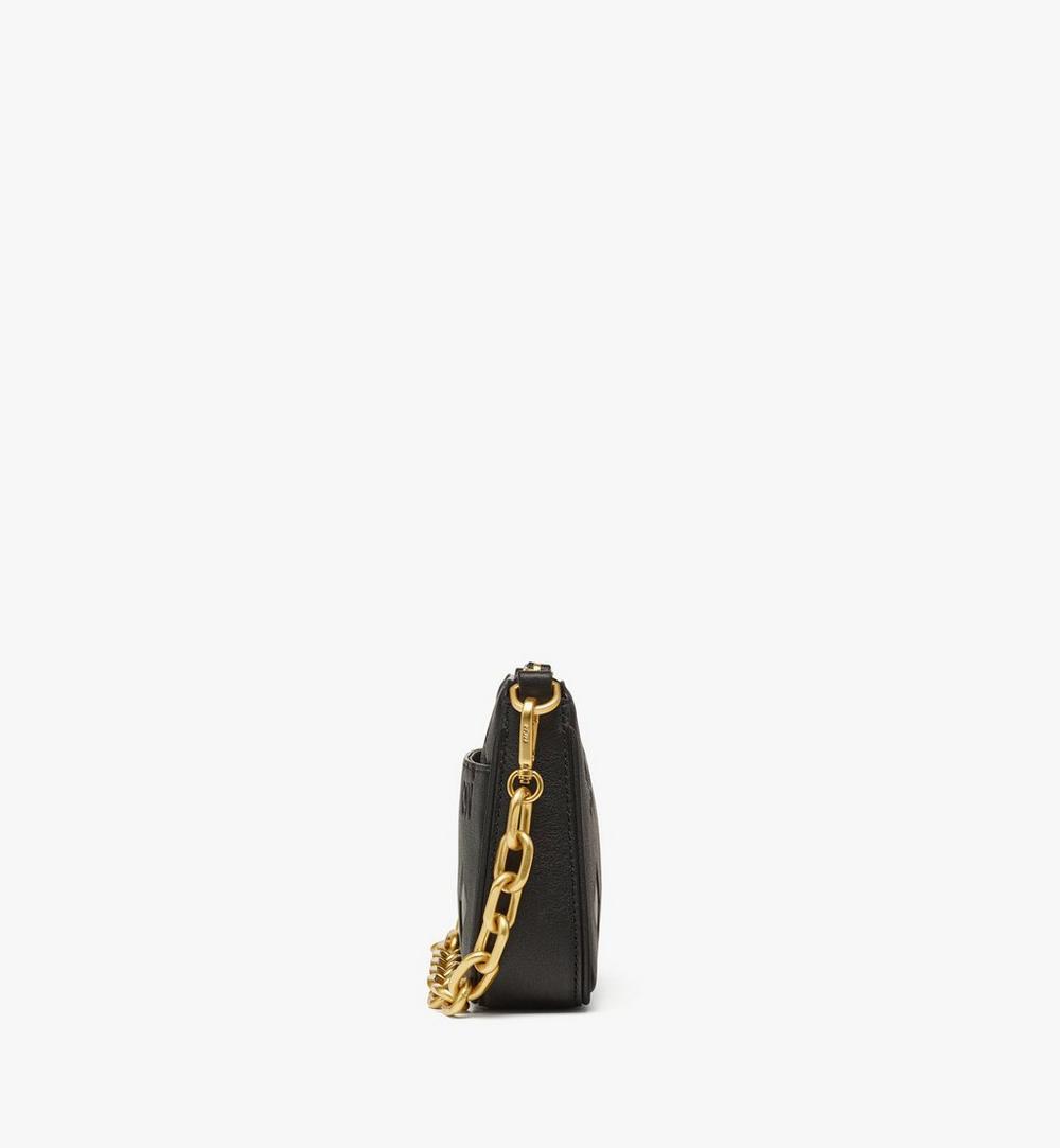 MYZFSTA01BK001-Aren Chain Crossbody in Maxi Monogram Leather|BLACK