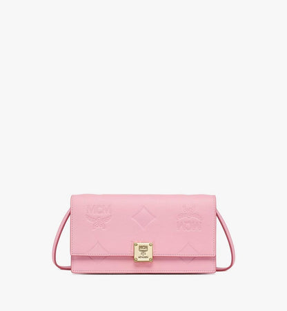 MYLGSTA01QA001-Aren Chain Wallet in Embossed Monogram Leather|LOTUS