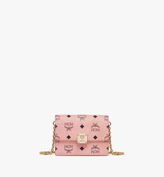 MYLFATA03PZ001-Aren Chain Wallet in Visetos|SOFT PINK