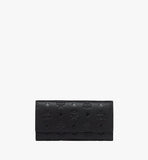 MYLDATA08BK001-Aren Continental Wallet in Embossed Monogram Leather|BLACK